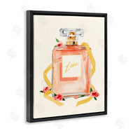 Annie Warren | Love Text over Pink Floral Perfume Bottle