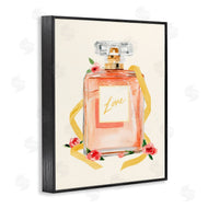 Annie Warren | Love Text over Pink Floral Perfume Bottle