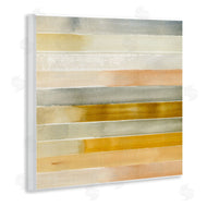 Annie Warren | Golden and Green Ombre Stripes Geometric Abstraction