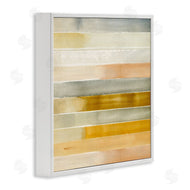 Annie Warren | Golden and Green Ombre Stripes Geometric Abstraction