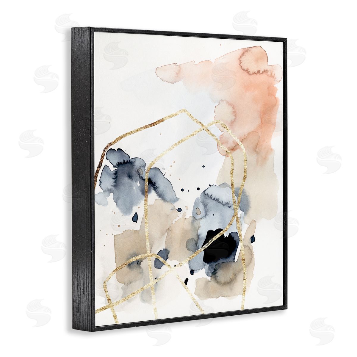 Victoria Barnes Abstracted Musical Beats Boho Inspired Design Black Framed Giclee Wall Art