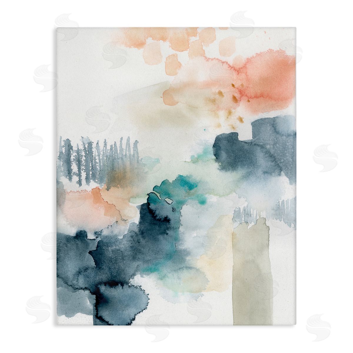Victoria Barnes Spring Forest Veil Abstract Tree Landscape Canvas Wall Art