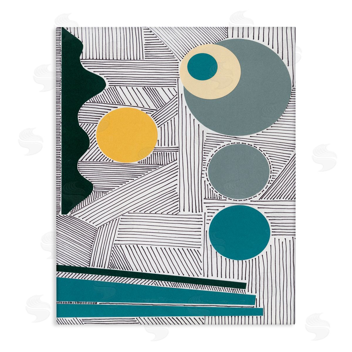 Regina Moore Geometric and Line Abstraction Modern Circular Shapes Canvas Wall Art
