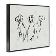 Grace Popp | Trio of Dogs Minimal Black Grey Pet Sketch