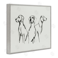 Grace Popp | Trio of Dogs Minimal Black Grey Pet Sketch