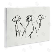 Grace Popp | Trio of Dogs Minimal Black Grey Pet Sketch
