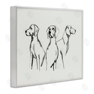 Grace Popp | Trio of Dogs Minimal Black Grey Pet Sketch