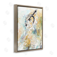 Annie Warren | Owl Side Eye Portrait Woodland Bird Watercolor