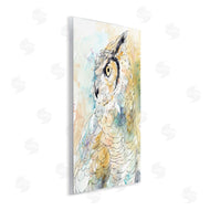 Annie Warren | Owl Side Eye Portrait Woodland Bird Watercolor