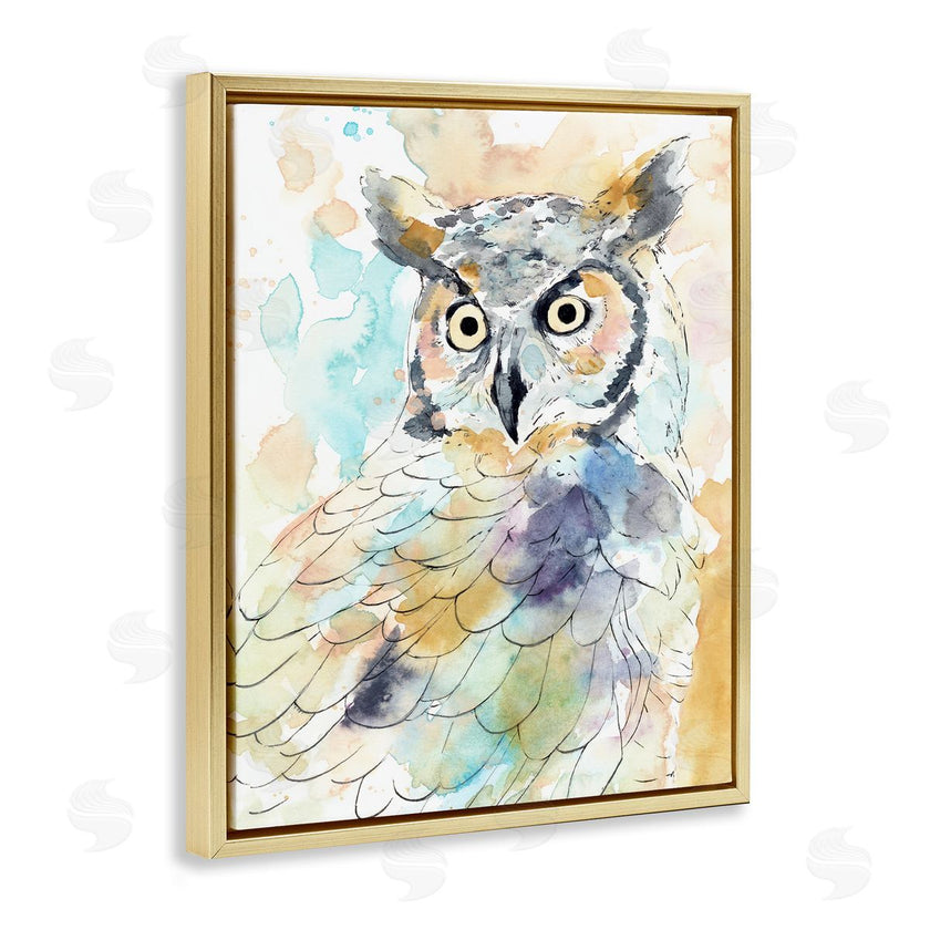 Annie Warren | Majestic Owl Portrait Bird Watercolor Design