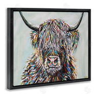 Carolee Vitaletti | Country Cattle Wooly Highland Portrait Rainbow Hair