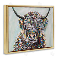 Carolee Vitaletti | Country Cattle Wooly Highland Portrait Rainbow Hair