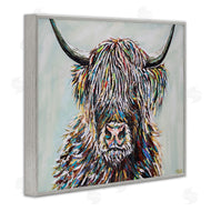 Carolee Vitaletti | Country Cattle Wooly Highland Portrait Rainbow Hair