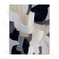 June Erica Vess | Collage of Neutral Tone Abstract Shapes Blue Beige