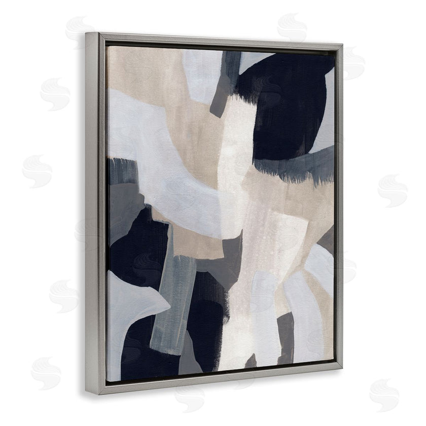 June Erica Vess | Collage of Neutral Tone Abstract Shapes Blue Beige