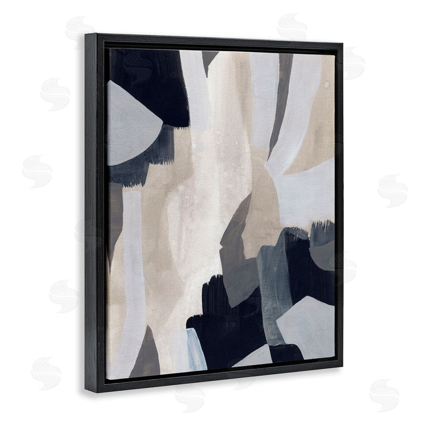 June Erica Vess | Layered Organic Abstract Shapes Blue Beige