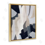 June Erica Vess | Layered Organic Abstract Shapes Blue Beige