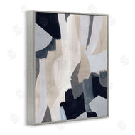June Erica Vess | Layered Organic Abstract Shapes Blue Beige