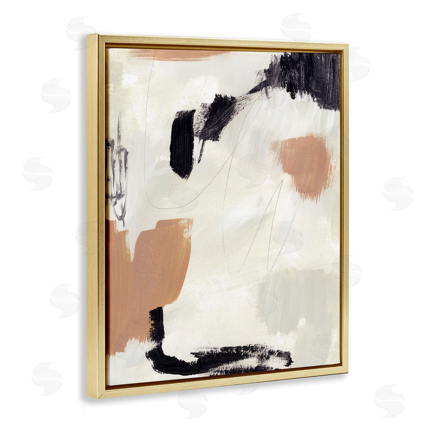Victoria Barnes | Expressive Abstract Composition Neutral Beige Black