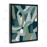 June Erica Vess | Abstract Jigsaw Shapes Layered Green Limestone