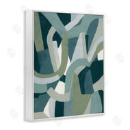 June Erica Vess | Abstract Jigsaw Shapes Layered Green Limestone