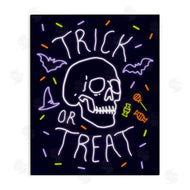 Victoria Barnes | Trick or Treat Halloween Phrase Spooky Skeleton