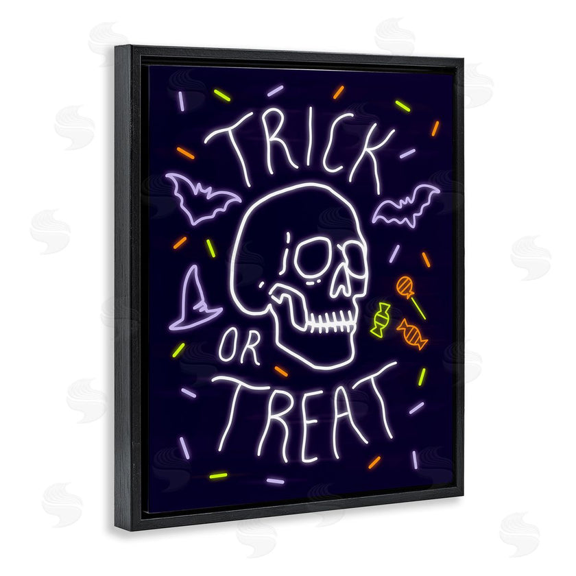 Victoria Barnes | Trick or Treat Halloween Phrase Spooky Skeleton