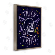 Victoria Barnes | Trick or Treat Halloween Phrase Spooky Skeleton