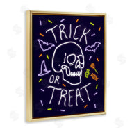 Victoria Barnes | Trick or Treat Halloween Phrase Spooky Skeleton