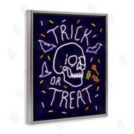 Victoria Barnes | Trick or Treat Halloween Phrase Spooky Skeleton