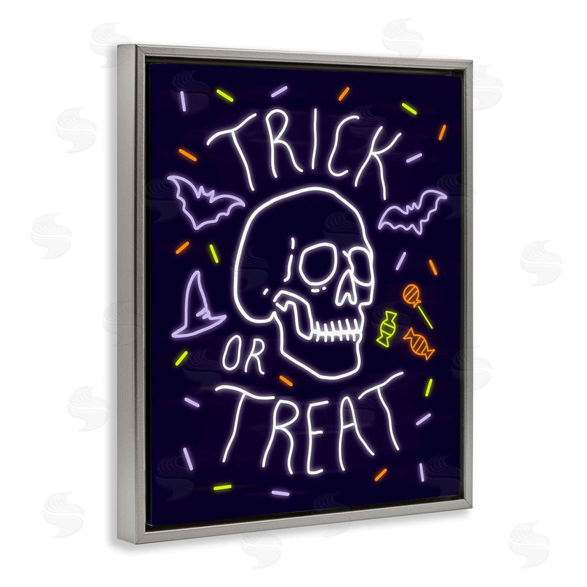 Victoria Barnes | Trick or Treat Halloween Phrase Spooky Skeleton