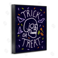 Victoria Barnes | Trick or Treat Halloween Phrase Spooky Skeleton