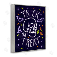 Victoria Barnes | Trick or Treat Halloween Phrase Spooky Skeleton