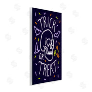 Victoria Barnes | Trick or Treat Halloween Phrase Spooky Skeleton