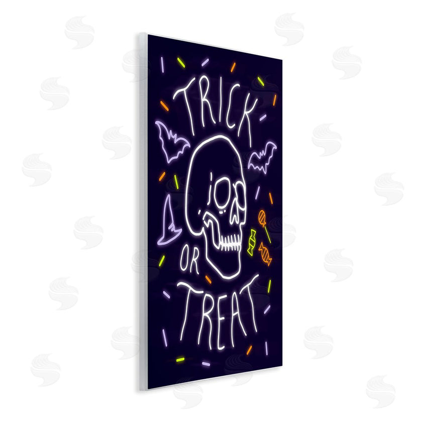 Victoria Barnes | Trick or Treat Halloween Phrase Spooky Skeleton