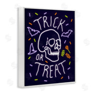 Victoria Barnes | Trick or Treat Halloween Phrase Spooky Skeleton