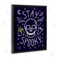 Victoria Barnes | Stay Spooky Quote Halloween Theme Skeleton