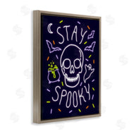 Victoria Barnes | Stay Spooky Quote Halloween Theme Skeleton