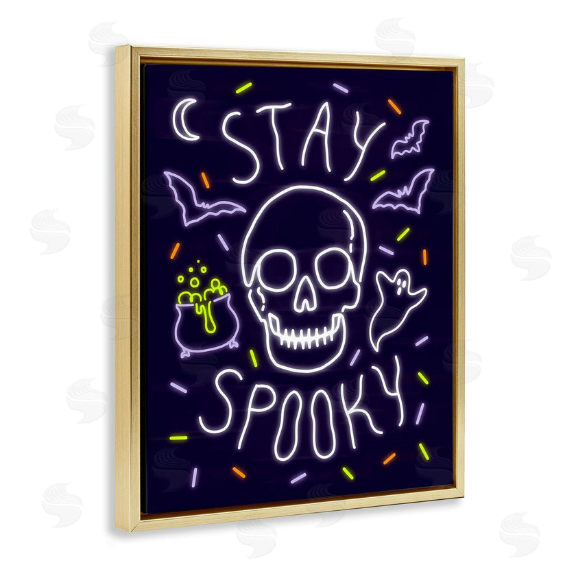 Victoria Barnes | Stay Spooky Quote Halloween Theme Skeleton