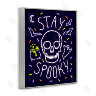 Victoria Barnes | Stay Spooky Quote Halloween Theme Skeleton