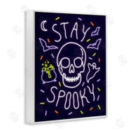 Victoria Barnes | Stay Spooky Quote Halloween Theme Skeleton