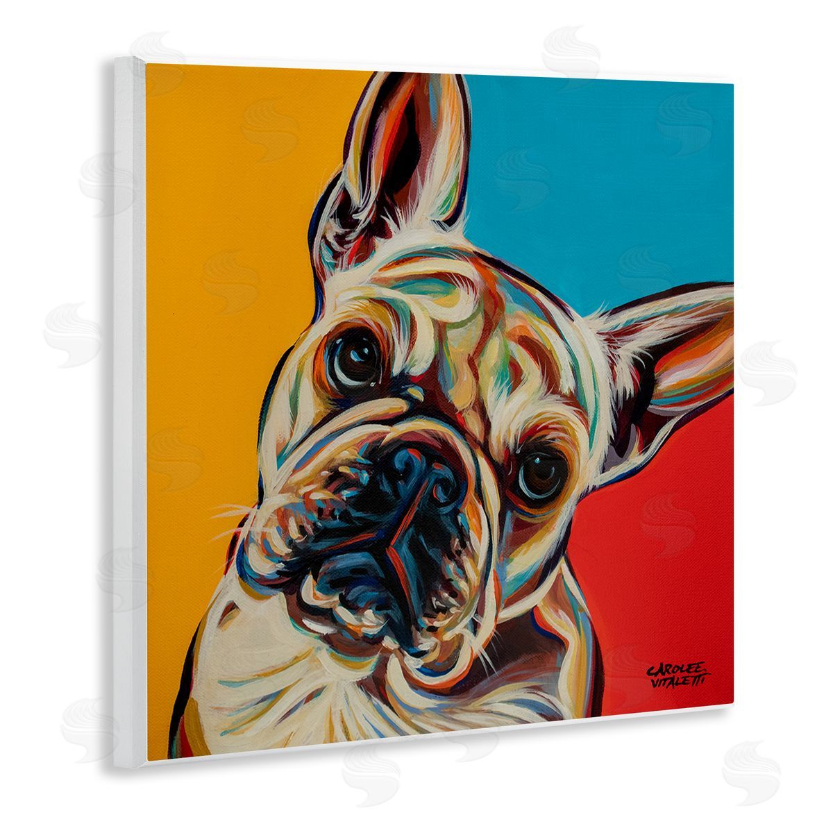 Carolee Vitaletti French Bulldog Pop Portrait Wall Plaque Art
