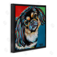 Carolee Vitaletti | Spaniel Dog Portrait Chroma Pop Red Yellow Green