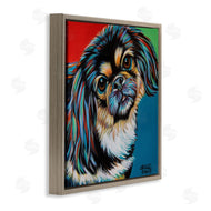 Carolee Vitaletti | Spaniel Dog Portrait Chroma Pop Red Yellow Green