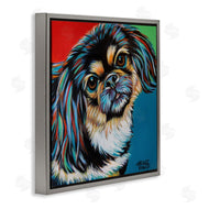 Carolee Vitaletti | Spaniel Dog Portrait Chroma Pop Red Yellow Green