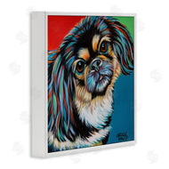 Carolee Vitaletti | Spaniel Dog Portrait Chroma Pop Red Yellow Green