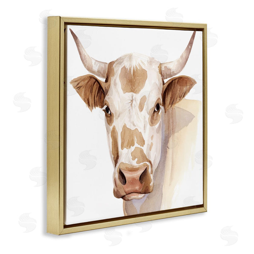 Grace Popp | Spotted Brown Cow Portrait Soft Tones
