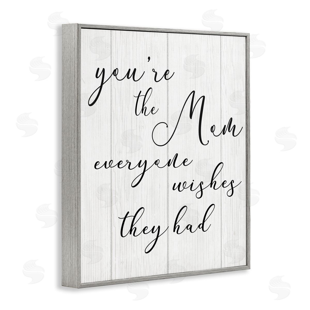 Stupell Studio You're the Mom Phrase Motivational Family Appreciation Gray Framed Giclee Wall Art