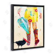 Pamela K. Beer | Walking In Rainboots Cheerful Vibrant Pattern