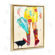 Pamela K. Beer | Walking In Rainboots Cheerful Vibrant Pattern